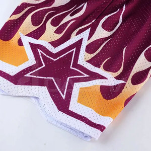 Shorts de basketball personnalisés pour hommes, design double maille, logo brodé, respirants, grandes tailles, style uni, vente en gros OEM - Product Image 4