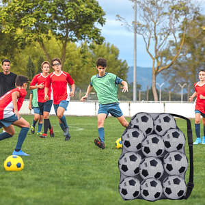 Sac de football à bandoulière antidérapant personnalisable Sac d'équipement de sport en maille pour le stockage et le transport du ballon - Product Image 3