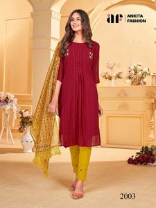 Georgette-muselina Digital con borde de encaje, alta calidad, alta demanda, trabajo manual, precio barato - Product Image 3