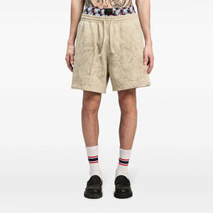 Short de survêtement en molleton 100% coton pour hommes Short de jogging à séchage rapide sur mesure avec décoration à motifs et poches - Product Image 3