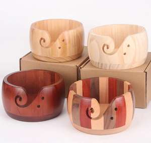 Boules de stockage de fil en bois poli de qualité supérieure avec aspect classique pour le travail de fil de bricolage Utilisation de la table à tricoter et emballage cadeau d'Inde - Product Image 2
