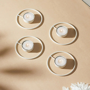 Blanc Home Accent Nouveau Design Métal Fer Bougeoir Vente en gros Décoration de la maison Bougeoir - Product Image 4