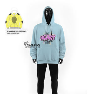 Sudadera con Capucha de Kevlar para Motociclistas, Personalizada, con Almohadillas de Protección Extraíbles, Protección para Verano/Invierno - Product Image 5