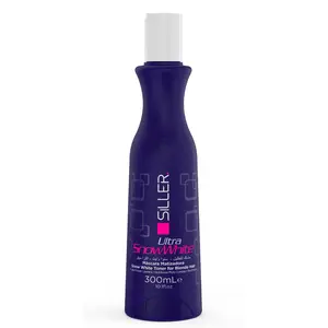 Mask Siller Ultra Snow White 300mL - Neutralizes Yellow Shades On Blond Bleached Dyed And Highlighted Hair