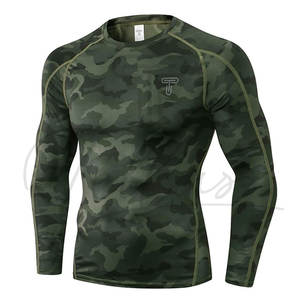 Camiseta de Compresión Personalizada para Hombre, Secado Rápido, Spandex/Poliéster, Manga Larga, Ropa Deportiva para Gimnasio y Fitness - Product Image 1