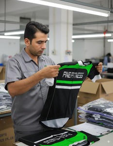 Maillot de cyclisme à fermeture éclair complète pour hommes Chemise de vélo respirante à séchage rapide avec poches arrière Longueur courte - Product Image 5