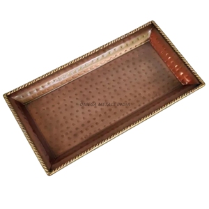 Plateau de service octogonal argenté élégant avec base en verre et design élégant, parfait pour la présentation de boissons et d'articles décoratifs - Product Image 2