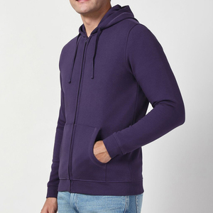 Sweat à capuche zippé personnalisé en gros en vrac Sweats à capuche zippés lourds Sweat à capuche zippé en coton vierge Logo personnalisé - Product Image 3