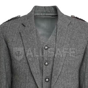 Top Trending Ropa Europea Transpirable Argyle Kilt Jacket con chaleco El mejor material MOQ bajo - Product Image 5