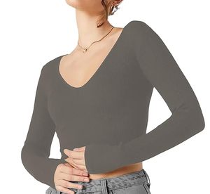 Vente en gros T-shirts pour dames avec logo personnalisé, col rond en coton doux uni et décoration de boutons écologique - Product Image 2