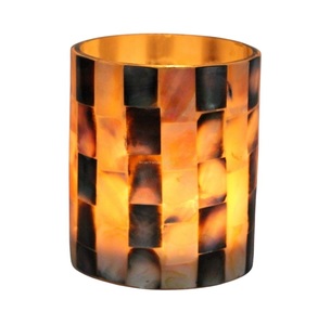 Aesthetic Clear Glass <b>Tea</b> <b>Light</b> Holder MOP Home Decoration Handmade Elegant Metal <b>Lantern</b> Interior Design Easter Christmas - Product Image 1