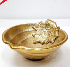 Bol à chocolat en métal de forme ronde de finition argentée avec le support pour l'hôtel et la maison - Product Image 3