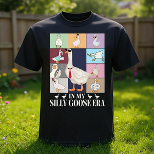 Camiseta In My Silly Goose Era para amantes de los animales, diseño retro, ajuste unisex - Product Image 3