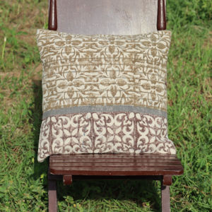 Housse de coussin en coton géométrique imprimée à la main 100% Coussin en coton Coussin d'oreiller Beautiful Flower Design Patterns - Product Image 1