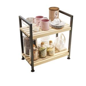ชั้นวางของเครื่องเทศ, ชั้นวางเคาน์เตอร์ครัว2ชั้นแบบชนบท | ตู้เก็บของ/ชั้นเก็บเครื่องเทศ | - Product Image 2