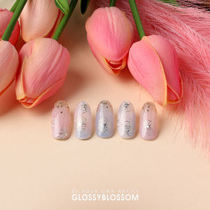 ShineB PARADISE AVEC VENT autocollants pour ongles Transparent Fleur Papillon avec Or Argent Hologramme Ligne design Corée oem odm - Product Image 6