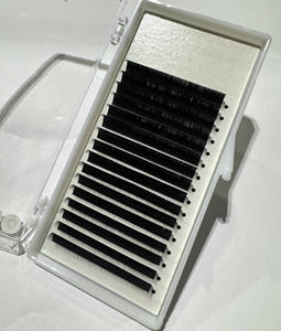 Extensions de cils en soie noire mate en volume, marque privée, plateaux de 0,03, 0,05, 0,07 mm, extensions de cils en cachemire, plateaux de cils - Product Image 6