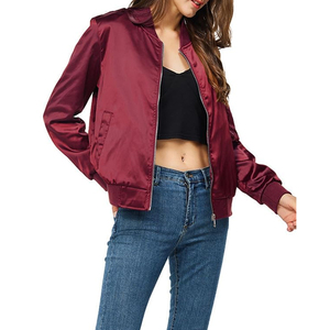 Latest Stylish Women's Satin Bomber <b>Jacket</b> Most Popular Product New Style <b>Lightweight</b> Women's Satin Bomber <b>Jacket</b> - Product Image 4