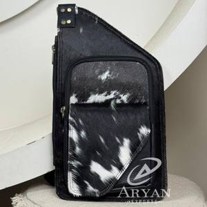 Mode sac de poitrine décontracté pour hommes et femmes sport voyage unisexe haute qualité en cuir de vachette véritable une épaule sacs à bandoulière - Product Image 1