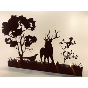 Hot Selling for On-Demand Metal Pillar Holder Handmade Modern Antilope Tree Design 3 <b>Tea</b> <b>Lights</b> Candle Holder Home <b>Christmas</b> - Product Image 4