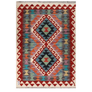 Alfombras Imaco, Alfombra Kilim de Maimana, Afganistán, 121 x 83 cm, Alfombras y Conjuntos Tradicionales - Product Image 1