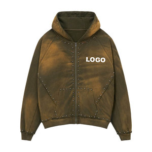 เสื้อสวมหัวผ้าคอตตอนเทอร์รี่สีล้วนสำหรับผู้ชายโอเวอร์ไซส์โอเวอร์ไซส์ไซส์ - Product Image 6