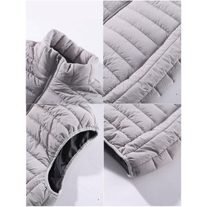 Gilets matelassés décontractés à capuche, vestes sans manches coupe-vent personnalisées, imperméables, légères, matelassées, à fermeture éclair pour l'extérieur en hiver - Product Image 2