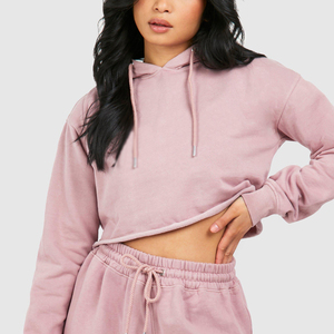 Conjunto Deportivo de Dos Piezas con Lavado Ácido, Conjunto de Jogger con Lavado Ácido para Mujer, Conjunto Deportivo de Felpa Gruesa para Mujer - Product Image 3