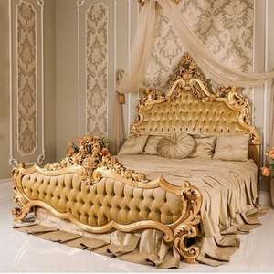 Classic European Antique <b>Bed</b> - Gold Leaf Mahogany - 127 - Product Image 2