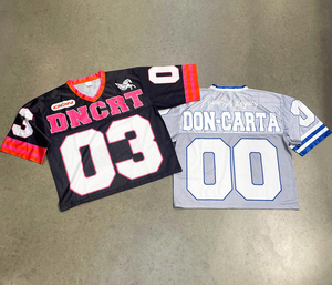 Chemises tricotées pour hommes transfert tissé sur des t-shirts de taille surdimensionnés maillots de football t-shirt 220 GSM t-shirts pour homme - Product Image 5