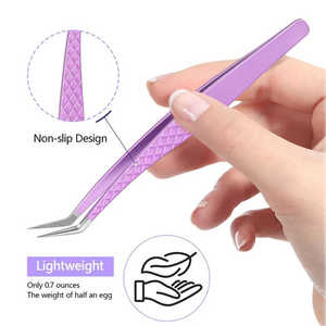 Pinzas de pestañas de alta calidad al por mayor pinzas de pestañas con logotipo personalizado - Product Image 3