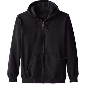 Sweat à capuche à manches longues avec fermeture à glissière intégrale pour hommes Sweat-shirt en polaire inspiré de l'athlétisme Teint uni de grande taille pour l'automne OEM disponible - Product Image 3