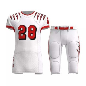 Uniforme de Football américain personnalisé pour adultes à bas prix, impression par Sublimation personnalisée, ensembles d'uniformes 100% Polyester - Product Image 4