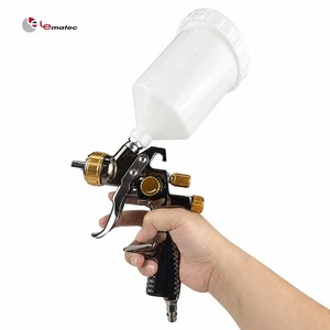 Pistolet à air comprimé Lematec Hvlp, buse de 1,3 mm, gobelet de 600 cc, alimentation par gravité, pour la peinture, le travail du bois et la menuiserie - Product Image 1