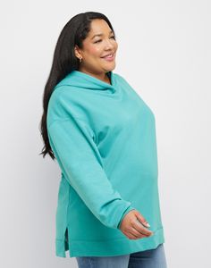 Sudadera con capucha holgada para mujer, Unisex jersey de lana, técnicas bordadas en relieve, ropa de calle con hombros caídos, Invierno - Product Image 1