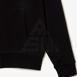 Nouveau style, sweat à capuche zippé pour homme, vente en gros personnalisée, haute qualité, écologique, respirant, uni, teint en fil, polyester/coton 300g - Product Image 6