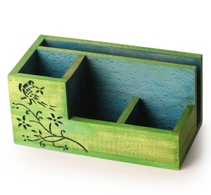 Walnut wood carved Pen / Pencil Holder 4 inches Wooden <b>Desktop</b> Pencil Cup Office Supplies <b>Organizer</b> Caddy Stand - Product Image 4