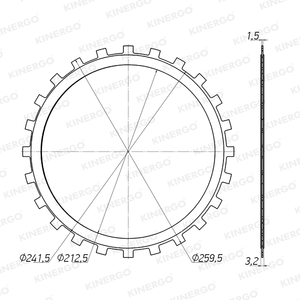 แผ่นคลัตช์ FZF07S3 สำหรับ ZF 5HP24 - Product Image 2
