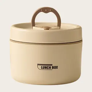 Penghangat makanan portabel, kotak makan siang untuk bekerja, wadah makan siang untuk dewasa anak-anak, kotak Bento baja anti karat
