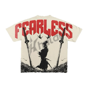 Camiseta recortada Vintage para hombre 100% algodón hombro caído estilo cuadrado de gran tamaño tela de punto pesado 260 gramos peso sólido - Product Image 3