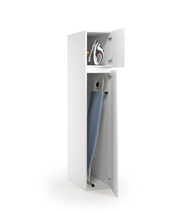 Meuble de salle de bain moderne Terraneo avec étagère interne, unité colonne en panneau de particules de 69 cm de profondeur - Product Image 2