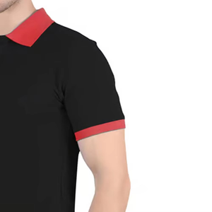 เสื้อโปโลลายทางผ้าฝ้ายเสื้อกอล์ฟแขนสั้นเข้ารูประบายอากาศสวมใส่สบายออกแบบโลโก้ได้ตามต้องการ - Product Image 4