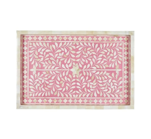 Plateaux de service en résine et en bois de couleur MOP au design exclusif Plateaux décoratifs élégants et écologiques et durables en Inde - Product Image 2