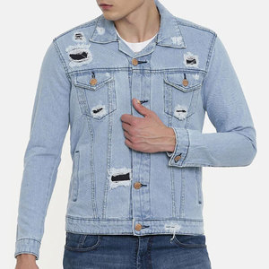Chaqueta de Mezclilla para Hombre, Corte Ajustado, Ropa Casual con Bolsillos y Cierre de Botones, Chaqueta de Invierno - Product Image 1