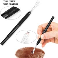 Kit d'outils vétérinaires en acier inoxydable écologique de haute qualité pour le toilettage des animaux et l'élimination des tiques, prix compétitif, Gray Rocks
