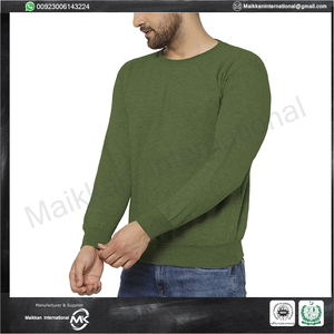 Último diseño liso personalizado sudadera para hombres Fitness correr entrenamiento elegante cuello redondo hombres sudaderas - Product Image 3