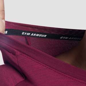 GA Fitness Apparel Slim Fit 2.0 Maroon Compression Long Sleeves - Product Image 5