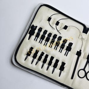 MATT BLACK Stainless Steel Hair Extension Tools Kit Pliers Micro <b>Rings</b> Loop Needles <b>Clips</b> Strong Hold - Product Image 2