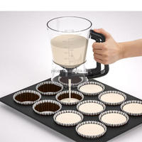 Distributeur de pâte manuel anti-goutte avec graduations de mesure pour cupcakes et crêpes, séparateur de pâte à presser