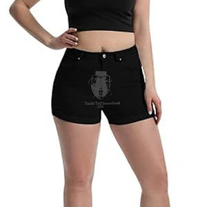 Shorts en jean pour femmes de qualité supérieure, style décontracté, uni, légers, fabriqués en usine. - Product Image 3